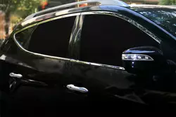 Повна окантовка стекол (10 шт, нерж.) для Hyundai IX-35 2010-2015рр