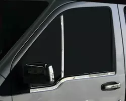 Накладка на вікно-стійку (2 шт., нерж.) Carmos - Турецька сталь для Ford Connect 2010-2013 рр