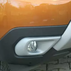 Накладки на протитуманки (ABS, сіра) для Renault Duster 2018-2024 рр