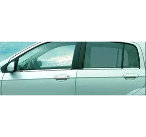 Зовнішня окантовка стекол (6 шт, нерж.) OmsaLine - Італійська нержавійка для Hyundai Getz