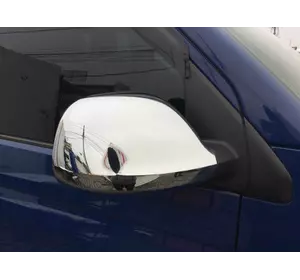 Накладки на дзеркала (2 шт, ABS) Carmos - Хромований пластик для Volkswagen T5 2010-2015 рр