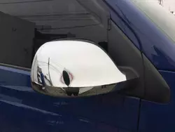 Накладки на дзеркала (2 шт, ABS) Carmos - Хромований пластик для Volkswagen T5 2010-2015 рр