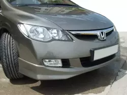 Накладка на передній бампер 2006-2009 (під фарбування) для Honda Civic Sedan VIII рр