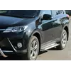 Бокові пороги Allmond Grey (2 шт., алюміній) для Toyota Rav 4 2013-2018 рр
