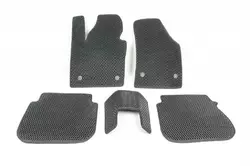 Килимки EVA (чорні) 5 шт, Передні та задні (для MAXI, 2 зсувних дверей) для Volkswagen Caddy 2010-2015рр