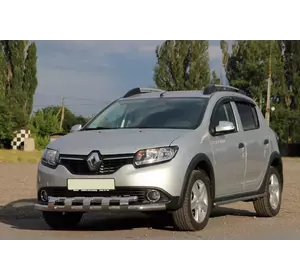 Передня дуга ST015 (нерж.) для Renault Sandero 2013-2022 рр