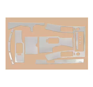 Тюнінг салону (12 деталей) Алюміній для Nissan Navara 2006-2015 рр