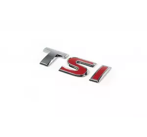 Напис TSI (косою шрифт) T - хром, SI - червона для Volkswagen Golf 7