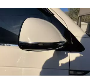 Смужки на дзеркала (2 шт., нерж) для Volkswagen T6