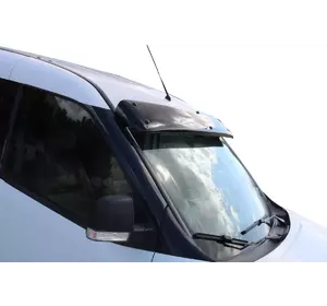 Козирьок на лобове скло (чорний глянець, 5мм) для Opel Combo 2012-2018 рр