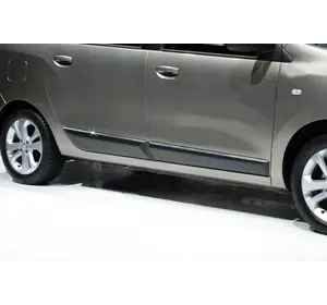 Молдинг дверний (4 шт, нерж.) для Dacia Lodgy 2012-2022 рр