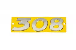 Напис 308 для Peugeot 308 2014-2021 рр