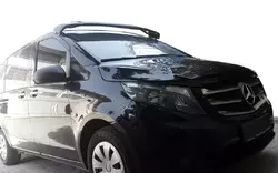 Козирьок на лобове скло (чорний глянець, 5мм) для Mercedes Vito / V-class W447 2014-2024 рр
