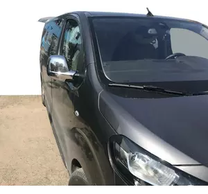 Накладки на дзеркала (2 шт., пласт.) Чорний хром для Opel Vivaro 2019-2023 рр