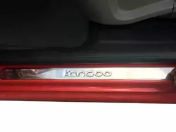 Накладки на пороги OmsaLine (2 шт, нерж.) для Renault Kangoo 2008-2020 рр