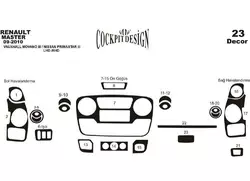 Накладки на панель (мала комплектація) Карбон для Renault Master 2011-2024 рр
