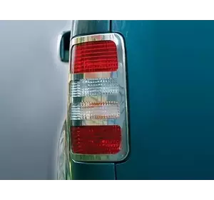 Накладки на стопи V1 (2 шт., нерж) OmsaLine - Італійська нержавійка для Volkswagen Caddy 2004-2010 рр