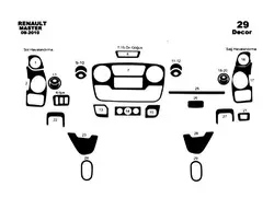 Накладки на панель (велика комплектація) Титан для Renault Master 2011-2024 рр