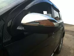 Накладки на дзеркала (2 шт., нерж) OmsaLine - італійська нержавійка для Nissan Qashqai 2010-2014рр