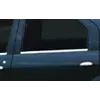Окантовка вікон (4 шт, нерж.) OmsaLine - Італійська нержавійка для Renault Logan I 2005-2008 рр