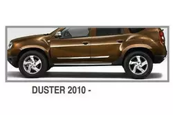 Молдинг дверний (4 шт., нерж.) OmsaLine - Італійська нержавійка для Dacia Duster 2008-2018 рр