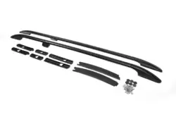 Рейлінги OmsaLine Solid (2 шт, чорні) коротка база для Ford Connect 2014-2021 рр