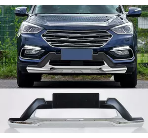 Передня і задня накладки (2016-2018) для Hyundai Santa Fe 3 рр