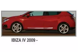Молдинг дверної OmsaLine (4 шт., нерж.) для Seat Ibiza 2010-2017 рр