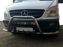 Кенгурятник з вусами WT003-Plus (нерж.) для Mercedes Sprinter W906 2006-2018 рр