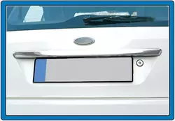 Накладка над номером (нерж.) Carmos - Турецька сталь для Ford Fiesta 2002-2008 рр
