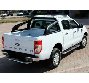Бокові пороги BlackLine (2 шт, алюміній) для Ford Ranger 2011-2022 рр
