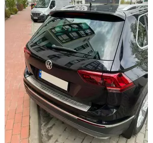 Накладка на задній бампер (OmsaLine, нерж) для Volkswagen Tiguan 2016-2024
