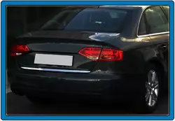 Кромка багажника (sedan, нерж.) OmsaLine - Італійська нержавійка для Ауди A4 B8 2007-2015 рр
