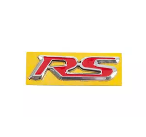 Напис RS червоний з хром (95мм на 25мм) для Тюнінг Honda