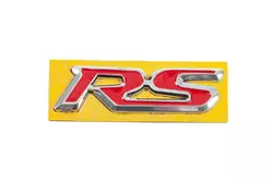 Напис RS червоний з хром (95мм на 25мм) для Тюнінг Honda