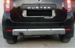 Накладка на задній бампер (ABS, сіра) для Renault Duster 2008-2017 рр