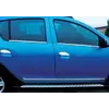 Зовнішня окантовка вікон (4 шт., нерж.) OmsaLine - Італійська нержавійка для Renault Sandero 2007-2013 рр