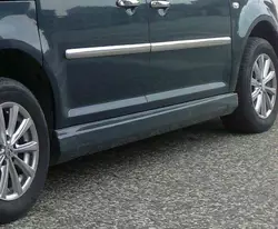 Бокові пороги дью-модель (під фарбування) для Volkswagen Caddy 2010-2015рр