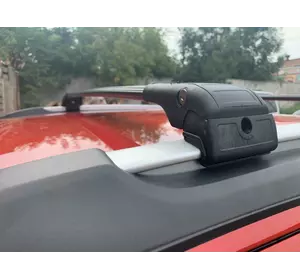 Поперечний багажник на інтегровані рейлінги під ключ (2 шт) Чорний для Opel Mokka 2012-2021 рр