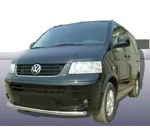 Нижня одинарна губа (нерж) 42мм для Volkswagen T5 Multivan 2003-2010 рр