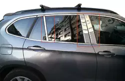 Молдинги дверних стійок (нерж.) 6 шт. для BMW X1 E-84 2009-2015рр