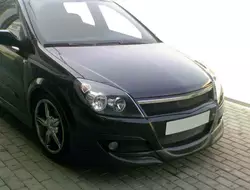 Передня нижня накладка HB V1 (під фарбування) для Opel Astra H 2004-2013рр