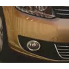 Накладки на противотуманки (2 шт., нерж) OmsaLine - Італійська нержавійка для Volkswagen Touran 2010-2015 рр