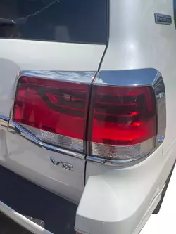 Хром накладки на стопи (2015-2024, 4 част, пласт) для Toyota Land Cruiser 200