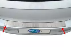 Накладка на задній бампер OmsaLine (HB, нерж) для Volkswagen Polo 2017-2024 рр