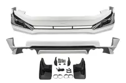 Накладки на передній і задній бампер Modelista V3-LED (2017-) Білий колір для Toyota Land Cruiser Prado 150