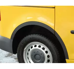 Накладки на арки (чорний мат) Коротка база, 2 бічних (метал) для Volkswagen Caddy 2015-2020 рр