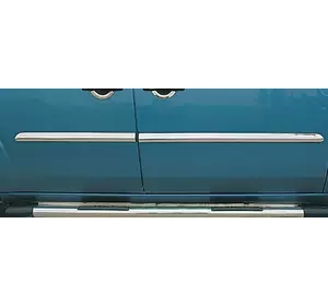 Молдинг дверний (4 шт, нерж.) OmsaLine - Італійська нержавійка для Fiat Doblo I 2001-2005 рр