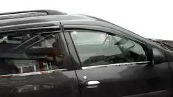 Зовнішня окантовка стекол (4 шт, нерж.) OmsaLine - Італійська нержавійка для Renault Logan MCV 2005-2013 рр