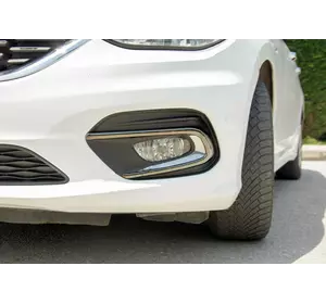 Окантовка протитуманних ліхтарів (2016-2020) ABS-хром для Fiat Tipo рр
